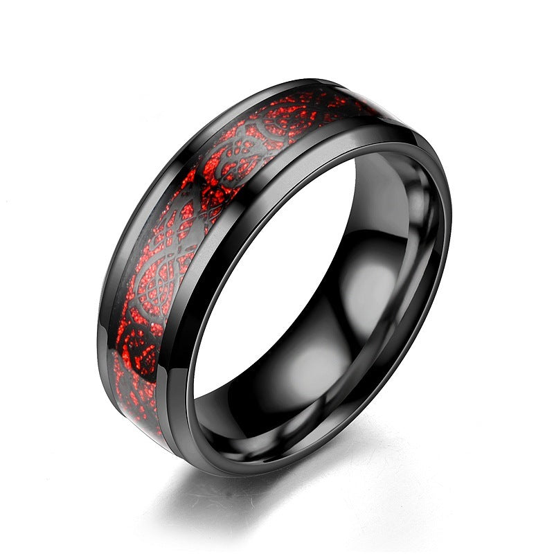 Men's Dragon Pattern Stainless Steel Rings