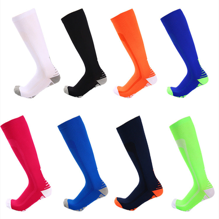 Men's Sports Multi-color Gradient Long Tube Compression Socks
