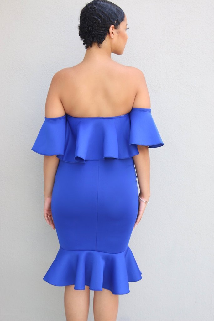 Women Elastic Pregnant Women Ruffles Dress