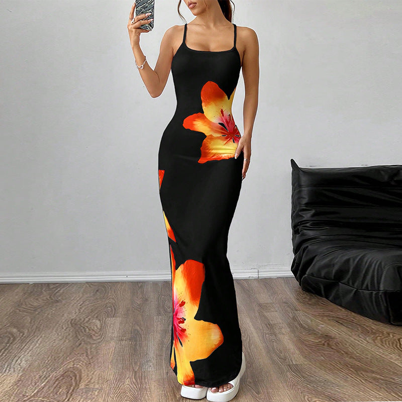Sling floral print Dress