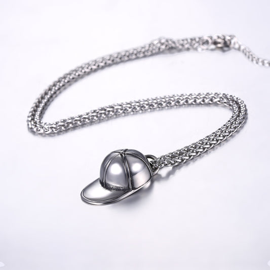 Stainless Steel Cap Unique Pendant Necklace For Men