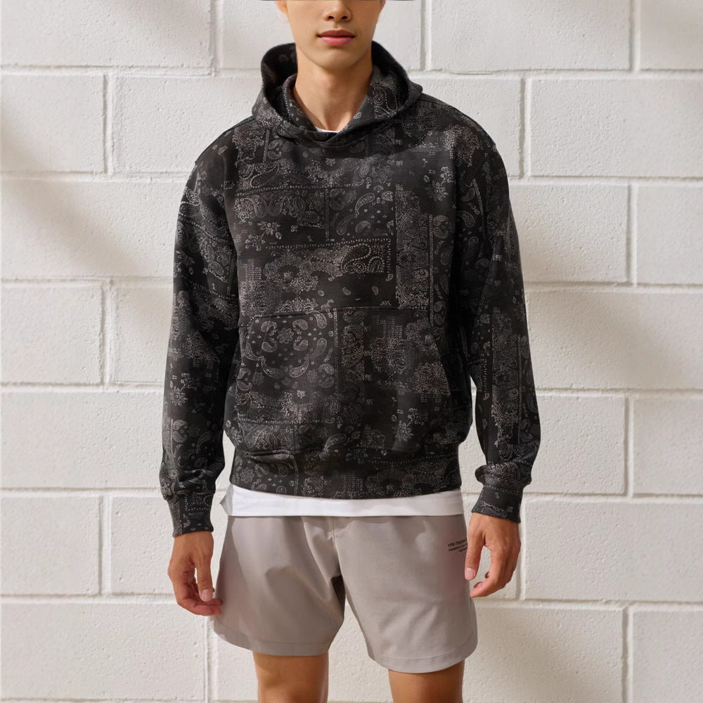 Men's Printed Paisley Design Hoodie