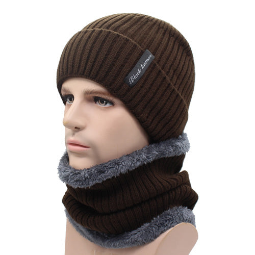 Men's Knitted Beanie and Neck Warmer Set (or Single Beanie)