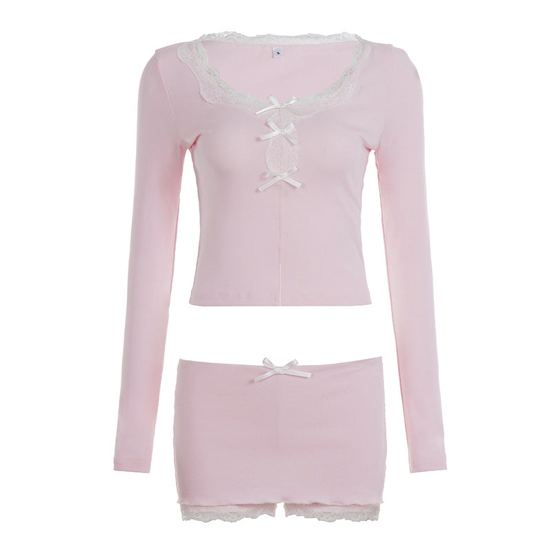 Slimming Street-style Two-piece Set For Casual Home Wear