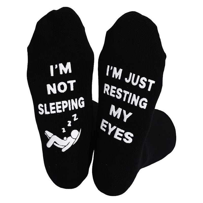 Men's Creative Foot Letter Non-slip Socks