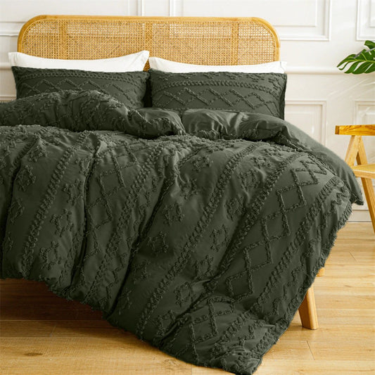 Bohemian Quilt Cover Soft Double Bed Three-piece Set by GJG Denim