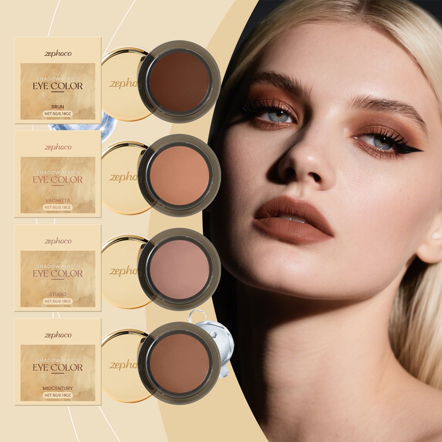 Eye Shadow Is Naturally Colored And Hard To Take Off Makeup