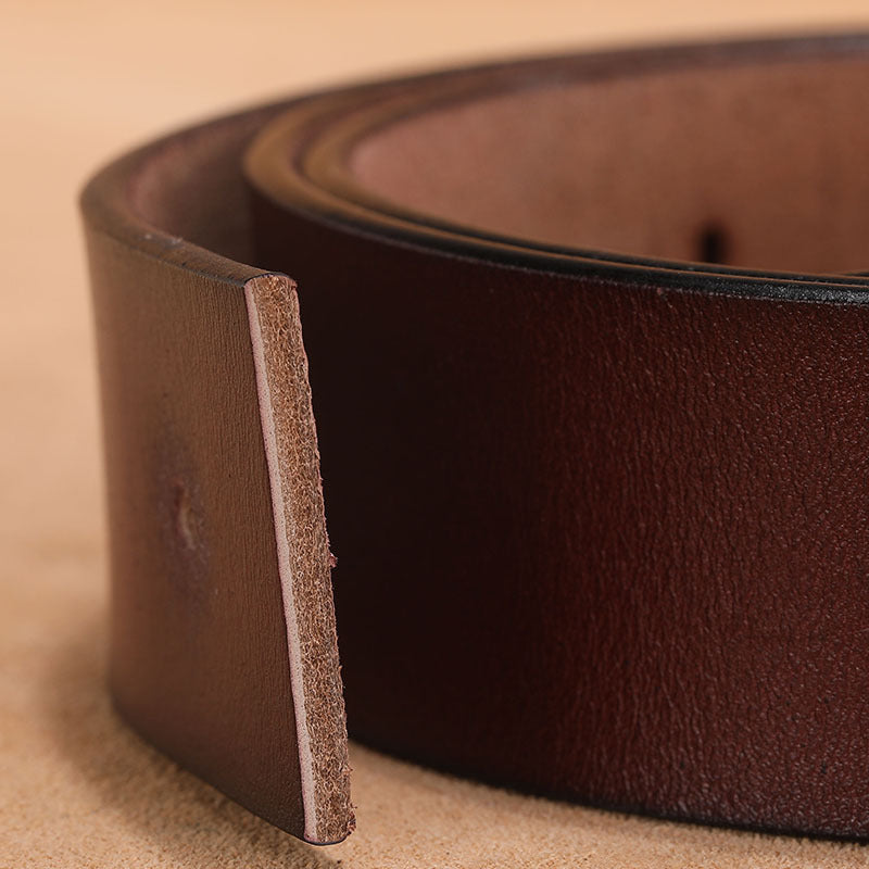 Men's Retro Smooth Genuine Leather Pure Cowhide Letter V Belts