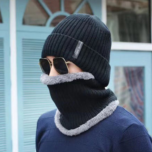 Men's Knitted Beanie and Neck Warmer Set (or Single Beanie)