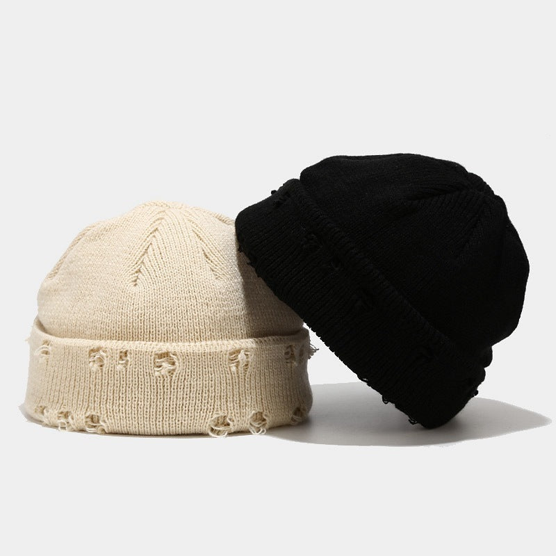 Men's Hole Knitted Beanie