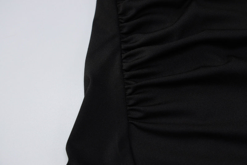 Slit Cutout Wrap Breast Chain Dress