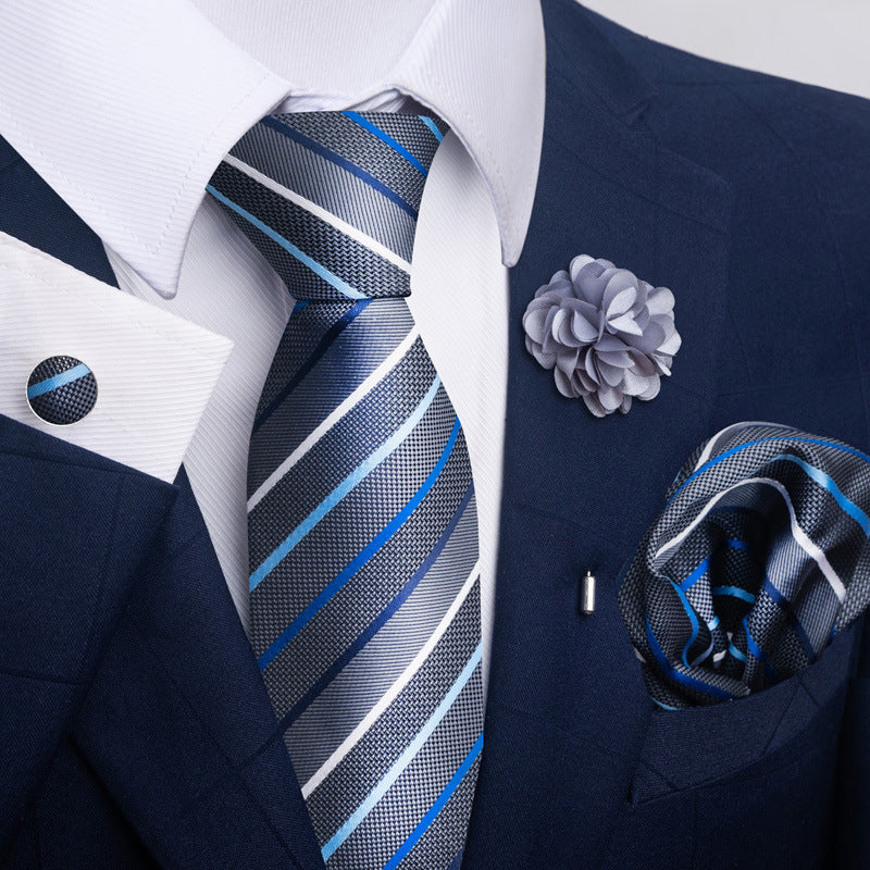 Men's Tie and Pocket Square Combo