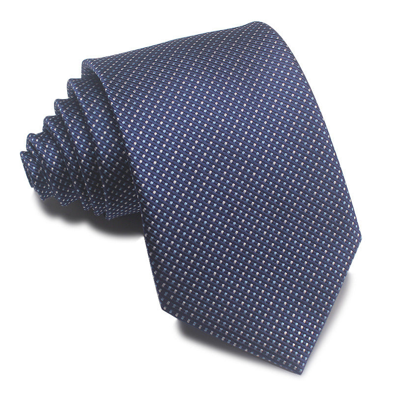 Men's 8CM Polyester Jacquard Striped Ties