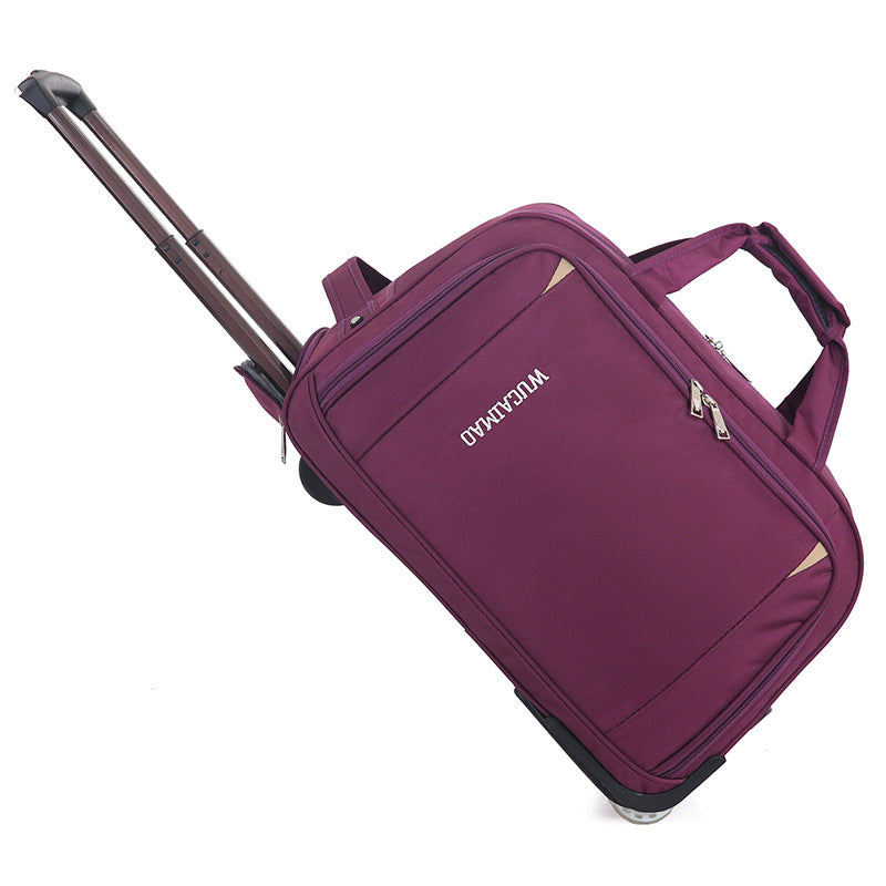 Men's Oxford Cloth Trolley Bag Leisure Travel Folding Luggage