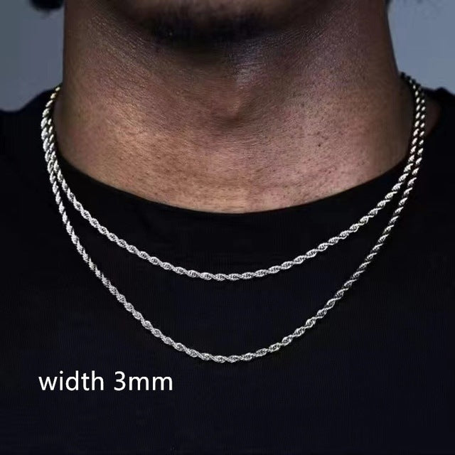 Men's Luxury Elegant Gold Color Chain Necklace