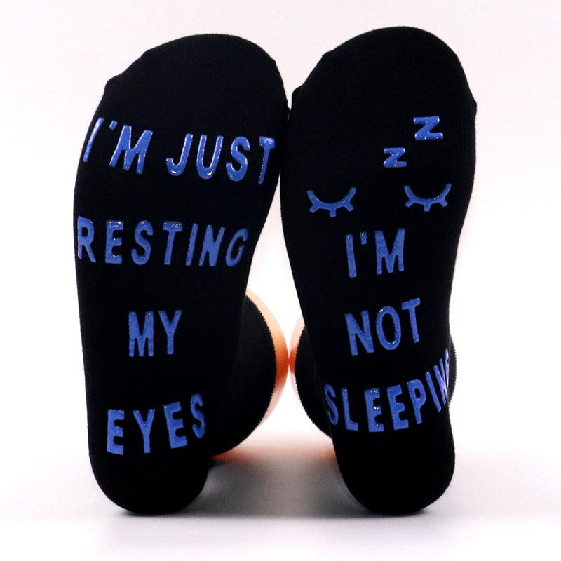 Men's Creative Foot Letter Non-slip Socks