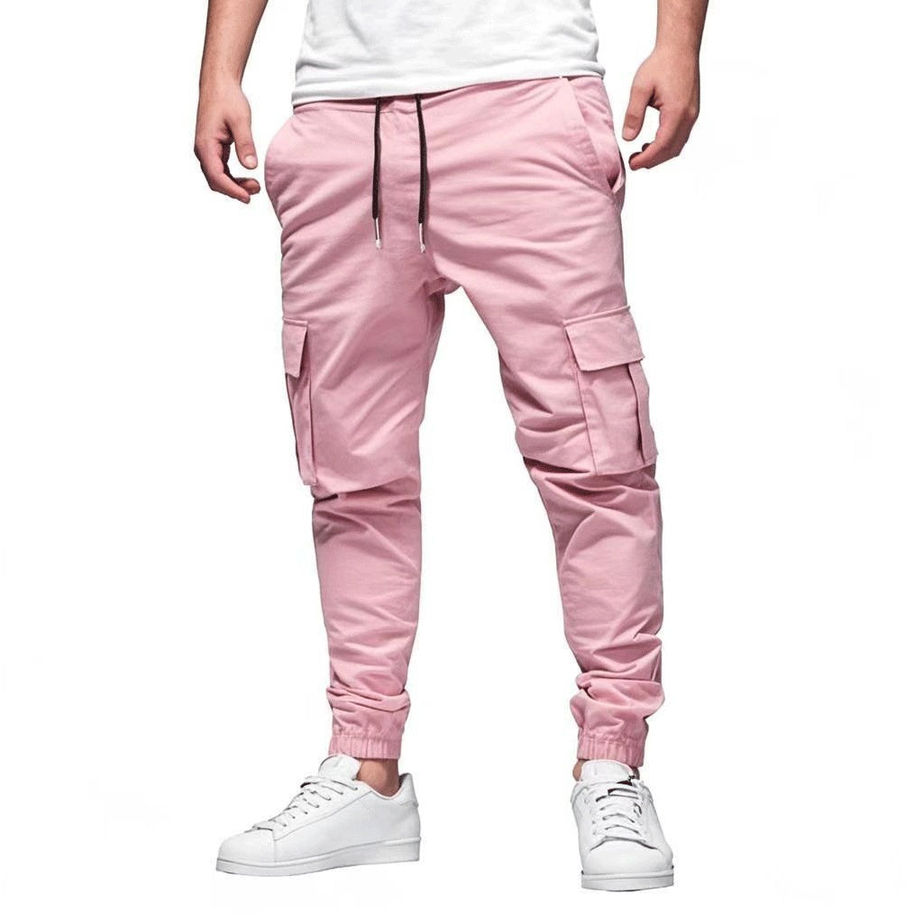 Men's Multi-pocket Drawstring Leisure Pants