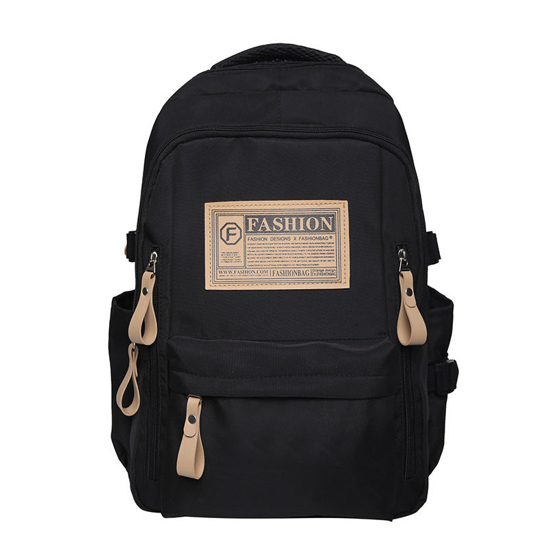 Men's Solid Multi-pocket Backpack Large Capacity