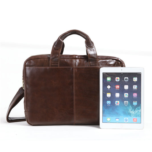 Men's First Layer Cowhide Business Briefcase