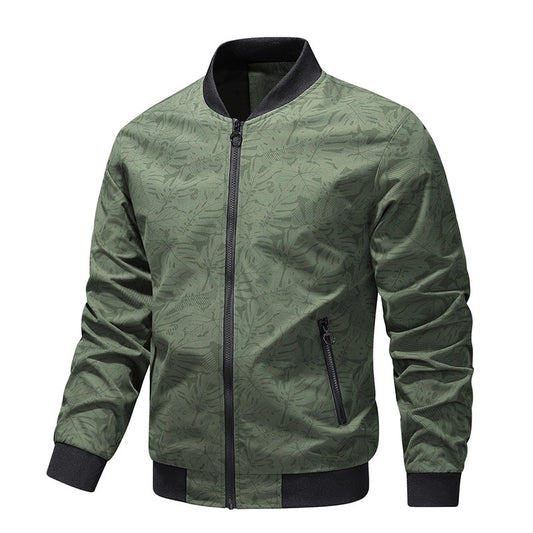 Men's Simple Zipper Quality Fabric Jacket