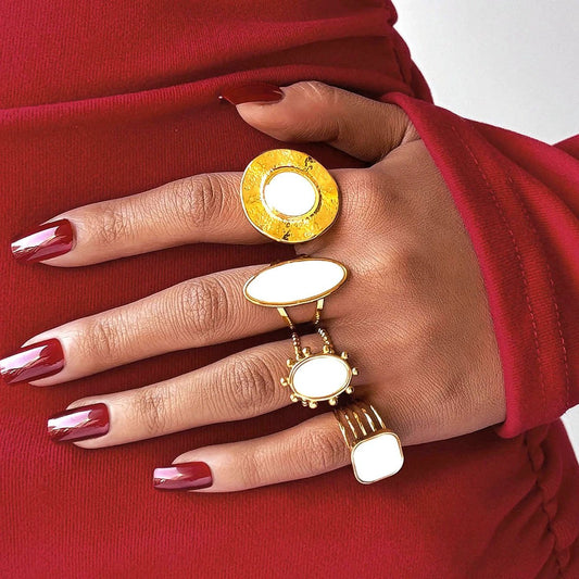 Summer Minimalist Stylish Stainless Steel Shell Ring by GJG Denim