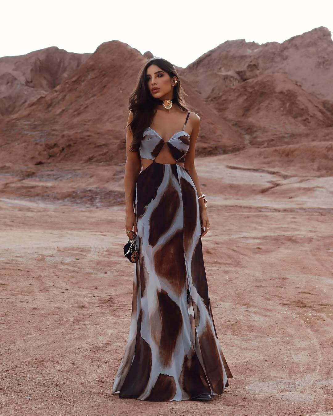 Tie-dye Spaghetti Straps Sleeveless Elegant Dress