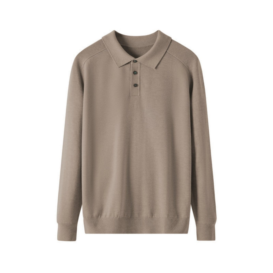 Men's Lapel Long Sleeve Sweater