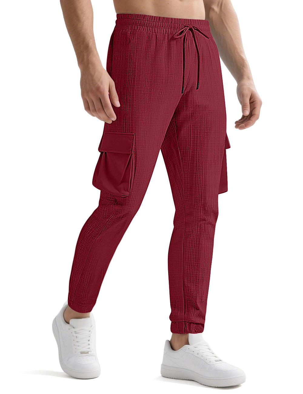 Fashion Sport Casual Trendy Drawstring Multi-pocket Pants For Men by GJG Denim