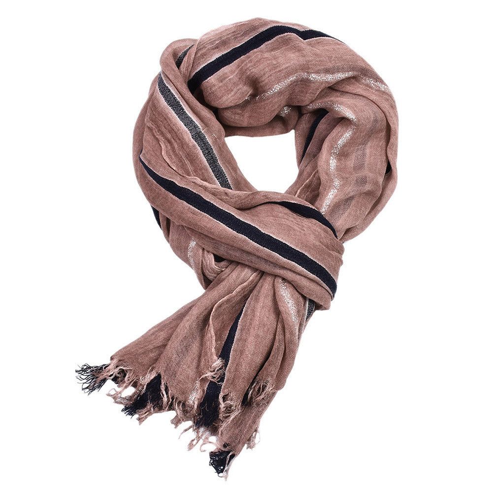 Men's Retro Striped Scarf