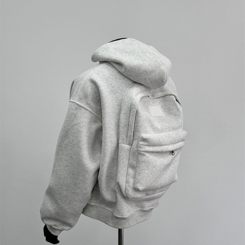 Men's Backpack Zip Up Hoodie