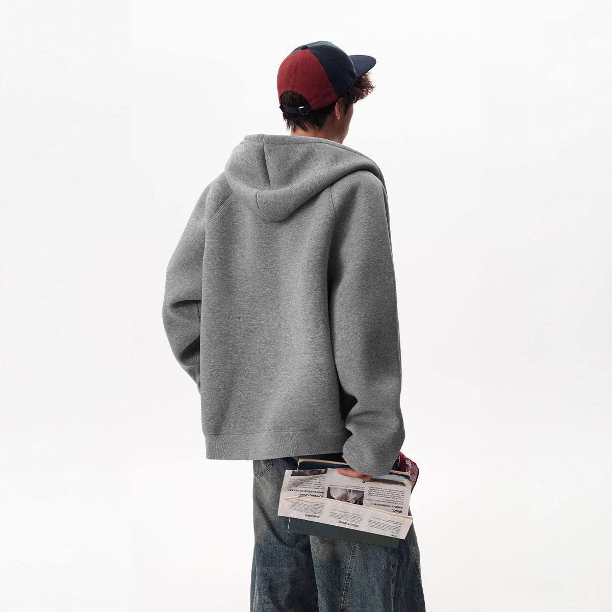 Men's Zipper Hooded Cardigan Sweater