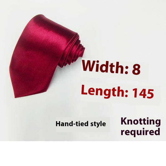 Men's 8cm Plain Suit Tie