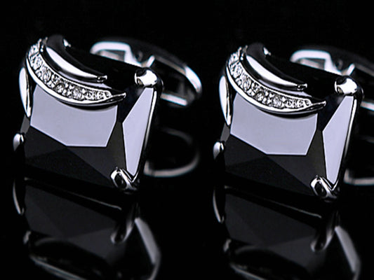 Angel Zircon Glass Crystal Cufflinks For Men