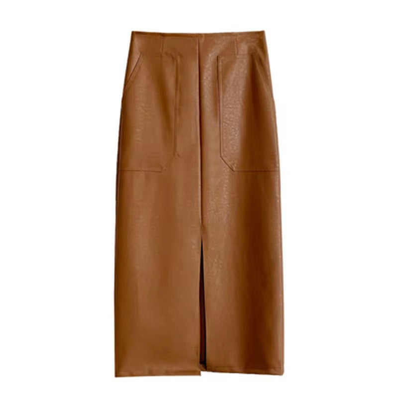 Temperament Deep Split Skirt