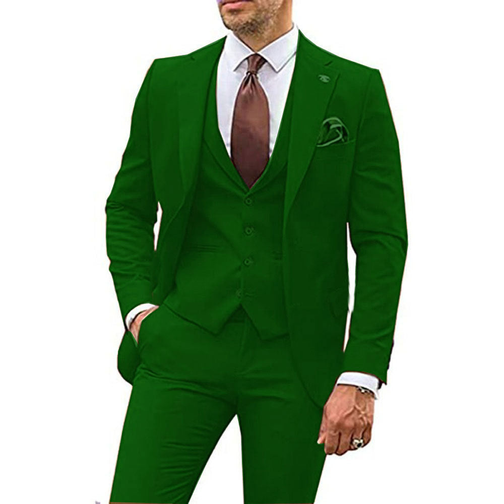 Men's Three-piece Slim-fit Dovetail Suit