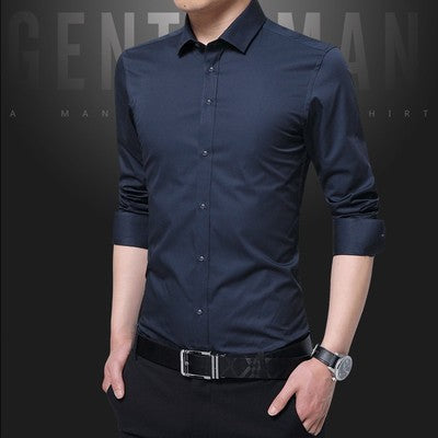 Men's Long Sleeve Solid Shirts