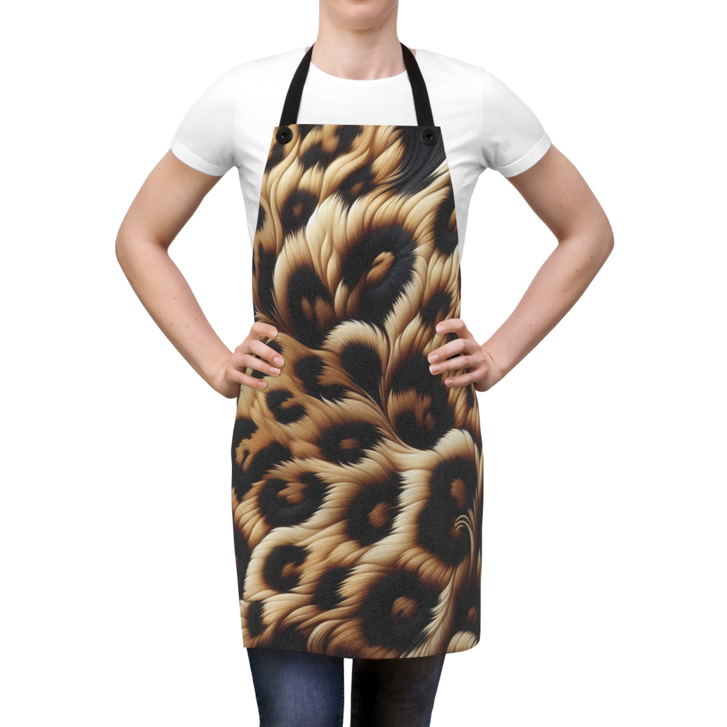 Luxe Animal Print Apron for Cooking, Baking, and Grilling, Perfect Gift for Foodies, Chef Apron, Kitchen Decor, Unique Gift