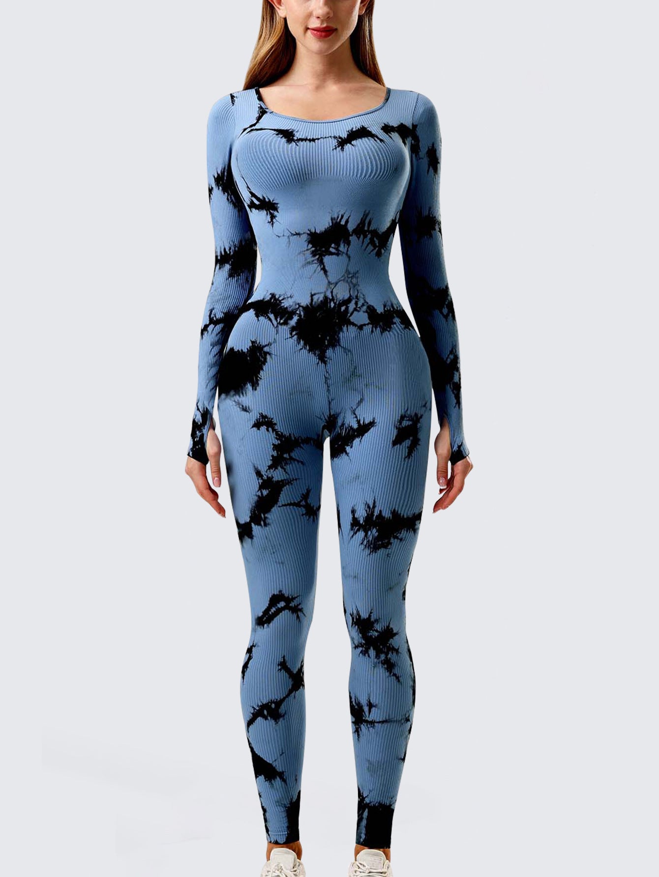 Sports Workout Clothes Slim Thread Long Sleeve Tights