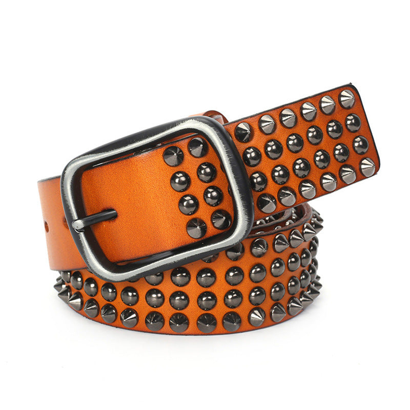 Men's Cowhide Belt Retro