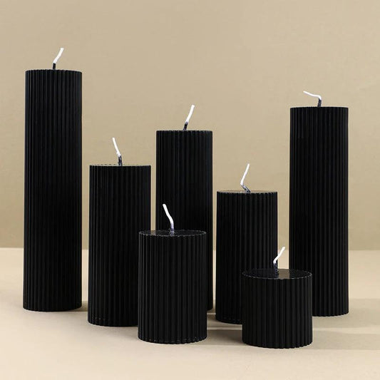 Black Cylinder Aromatherapy Soy Candles by GJG Denim