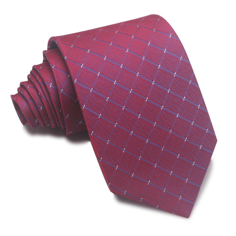 Men's 8CM Polyester Jacquard Striped Ties