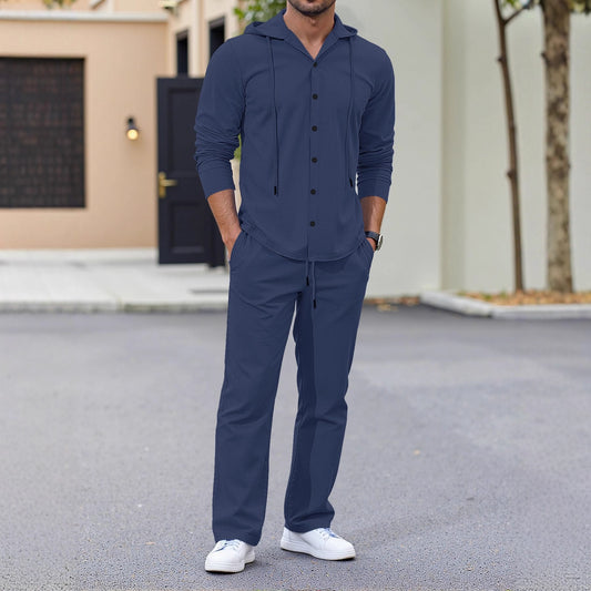 Men's Relaxed Fit Long Sleeve Suit With A Minimalist Design