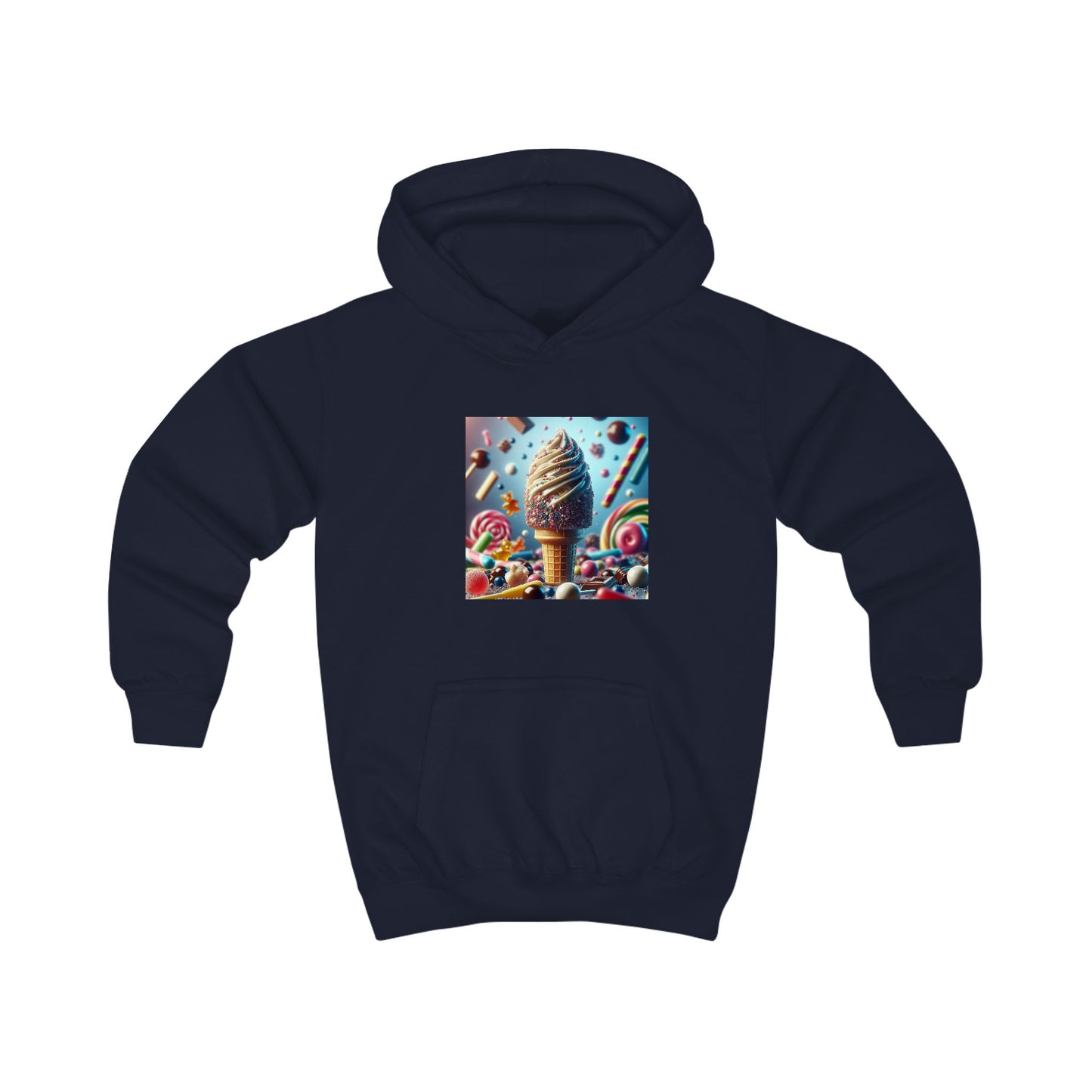 Ice Cream Fun Kids Hoodie - Colorful Candy Design