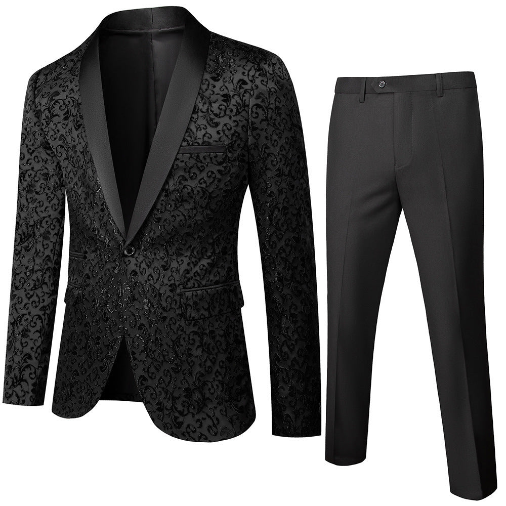 Men's Business Casual Slim Fit Two-piece Suit
