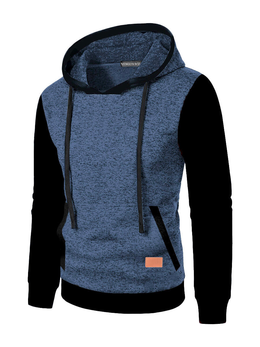 Men's Casual Jacquard Hooded Sweater