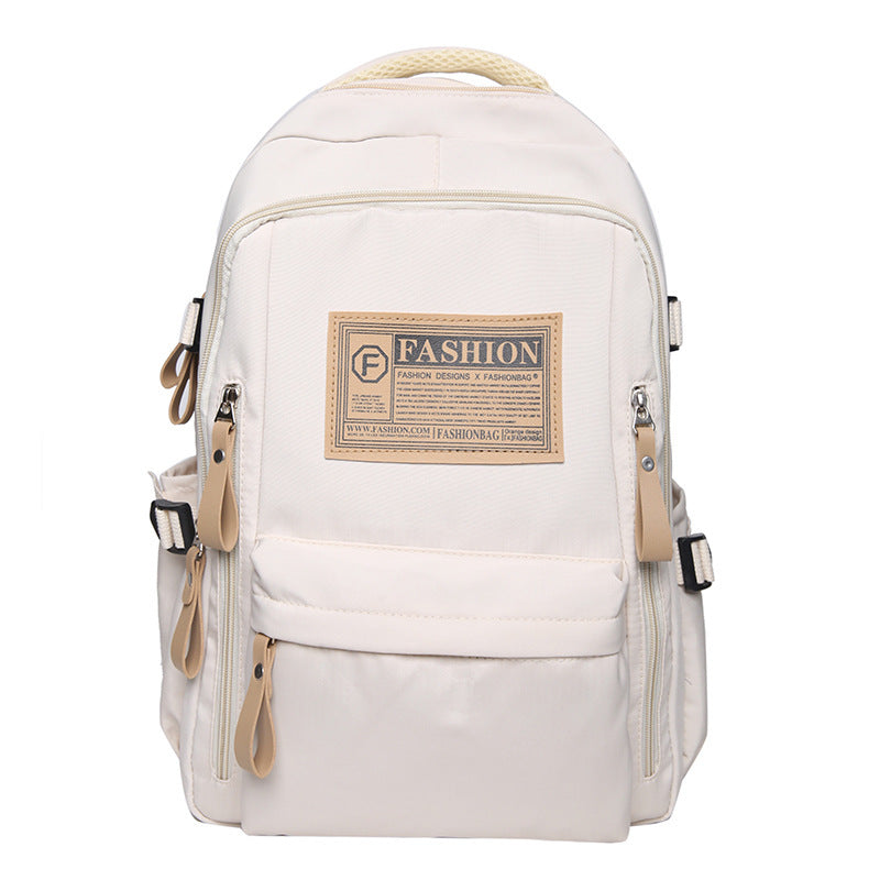 Men's Solid Multi-pocket Backpack Large Capacity