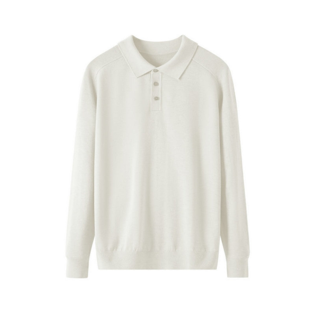 Men's Lapel Long Sleeve Sweater