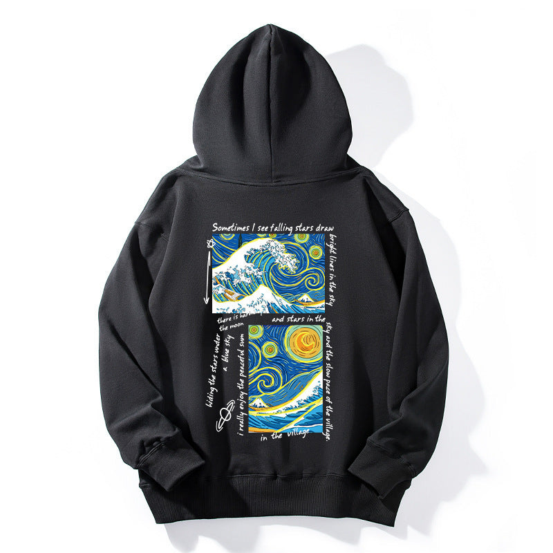 Men's Star Print Hoodie Sweatshirt