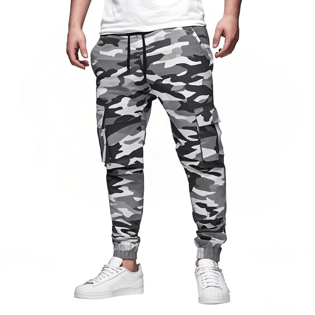 Men's Multi-pocket Drawstring Leisure Pants