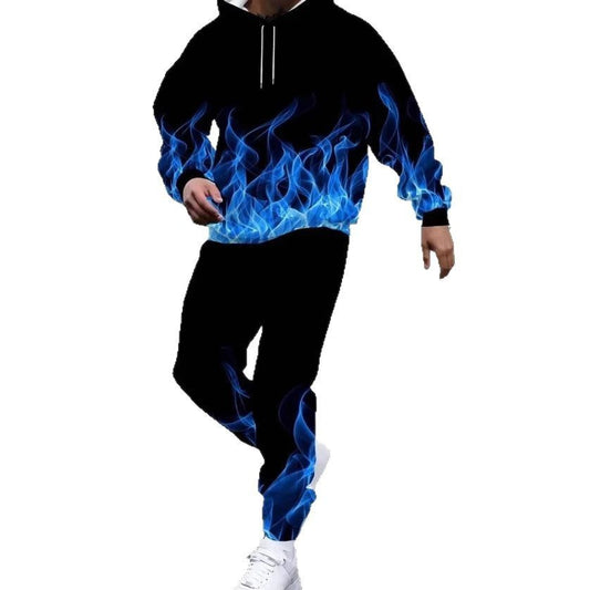 Men's Fashion Trendy Casual All-matching Hooded Sweatshirt And Sweatpants Suit